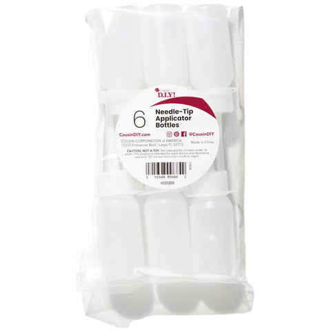 6 pack of Needle tip glue bottles