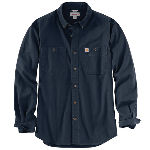 new navy, Men's Big and Tall Rugged Flex Rigby Long-Sleeved Shirt 103554
