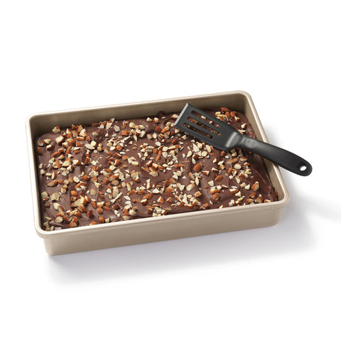 Brownies in non-stick pan