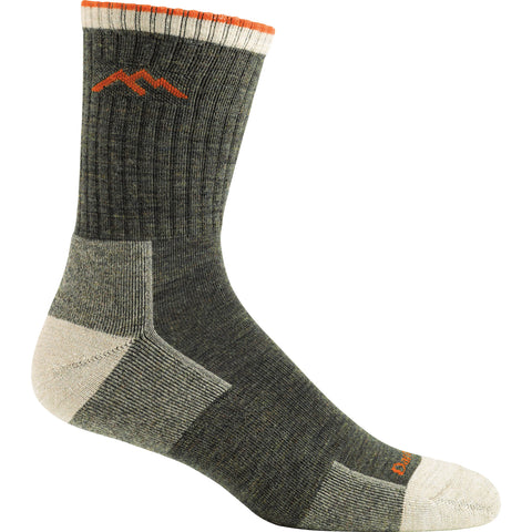 Darn Tough men's micro crew hiker sock in olive