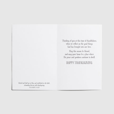 Inside of Thanksgiving card