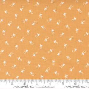 Cinnamon and Cream Collection Berry Leaf Cotton Fabric orange