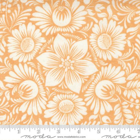 Nutmeg Collection Harvest Moon Floral Cotton Fabric orange