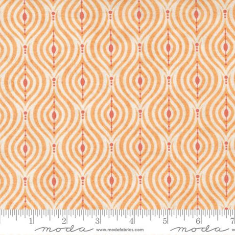 Nutmeg Collection Apple Core Geometric Cotton Fabric orange
