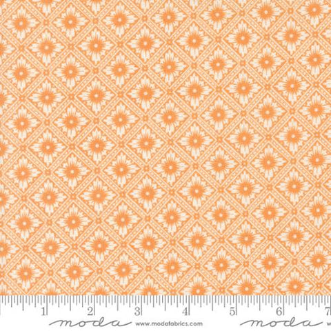 Denim and Daisies Collection Punched Tin Cotton Fabric 35383 orange