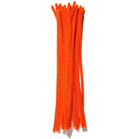 Orange chenille stems