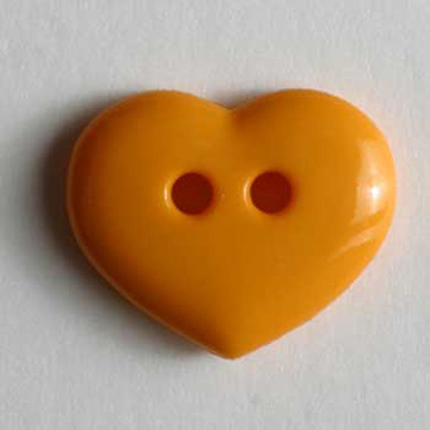 Dill Buttons 211456 Yellow Heart button 15mm - HeartStrings Yarn Studio