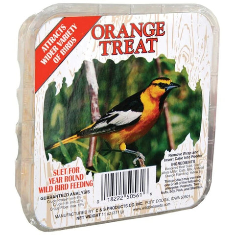 Orange treat suet cake