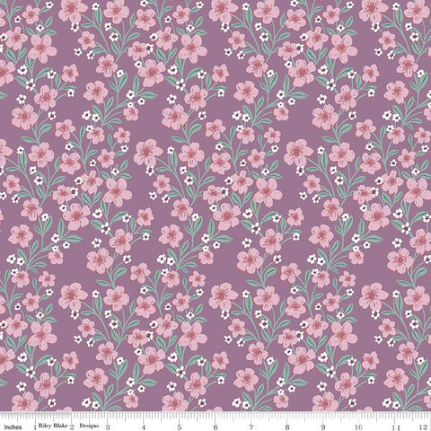 Buds and Butterflies Collection Trailing Bliss Cotton Fabric C15351 orchid