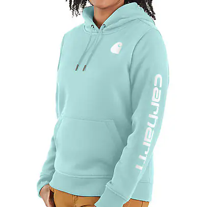 Women's Clarksburg Graphic Logo Hoodie 102791 Pastel Turquoise