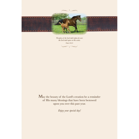Birthday cards with horses