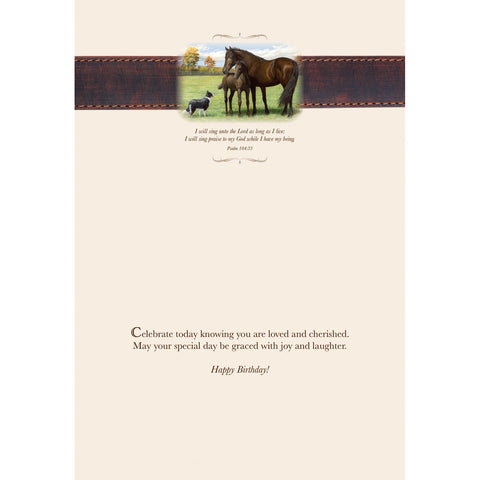 Birthday cards with horses