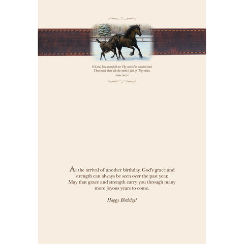Birthday cards with horses