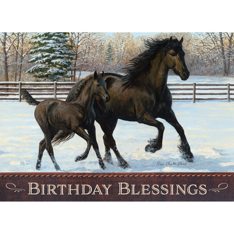 Birthday cards with horses