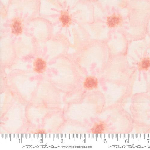 Blooming Lovely Collection Anemones Floral Watercolor Cotton Fabric 16978 peach