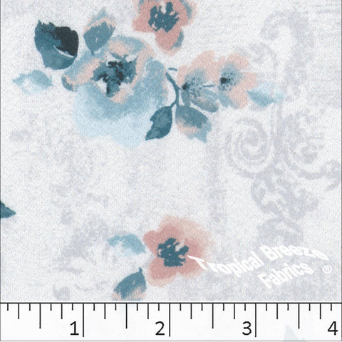 Liverpool Knit Print Dress Fabric 32741 peach