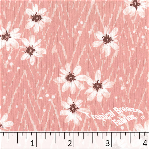peach, Yoryu Floral Print Polyester Fabric 048519