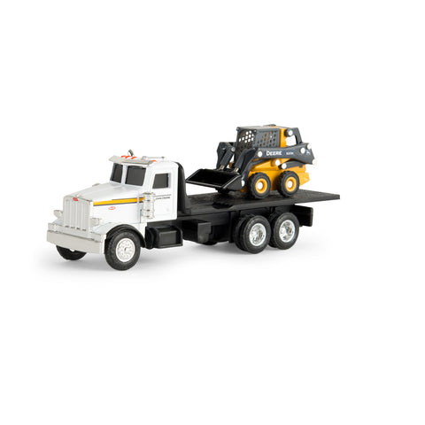 Toy truck with skid steer