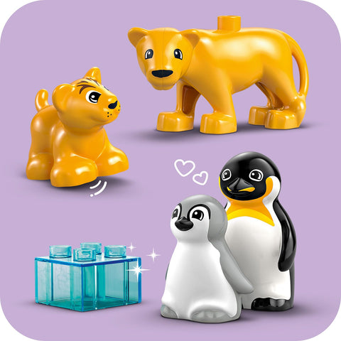 LEGO Duplo Town Wild Animal Families Penguins & Lions Building Toy 10442
