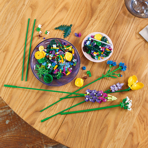 pieces, LEGO Icons Wildflower Bouquet Set 10313