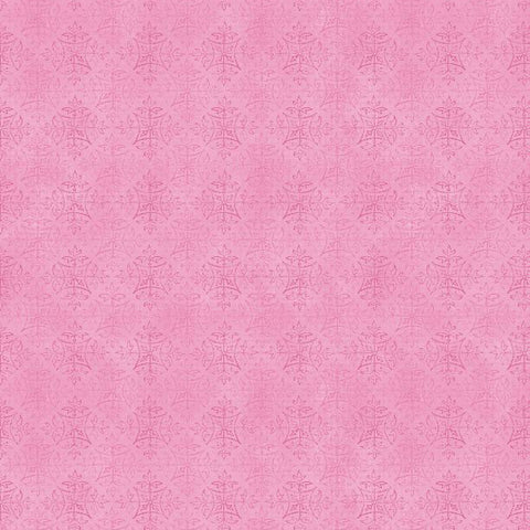 In Bloom Collection Medallions Cotton Fabric pink