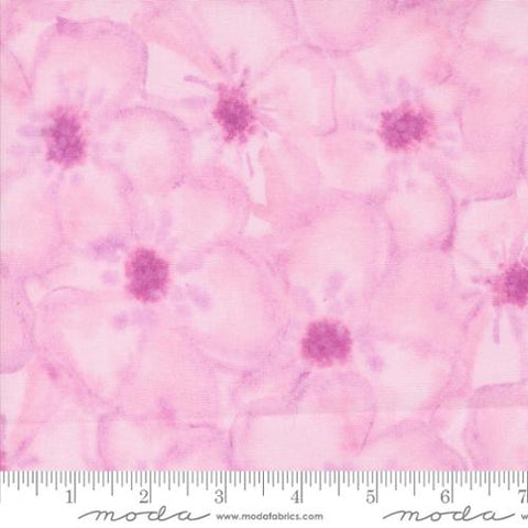 Blooming Lovely Collection Anemones Floral Watercolor Cotton Fabric 16978 pink