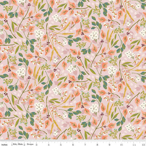 Blossom Lane Collection Floral Branches Cotton Fabric C14001 pink