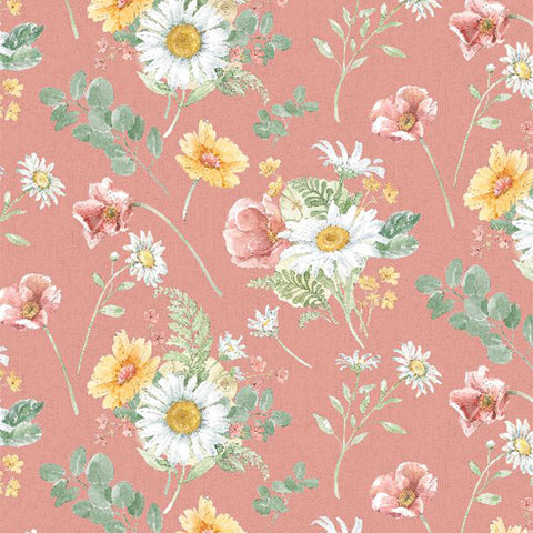 Daisy Days Collection Large Floral Cotton Fabric 83311 pink