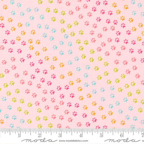 Here Kitty Kitty Paws and More Paws Cotton Fabric 20835 pink