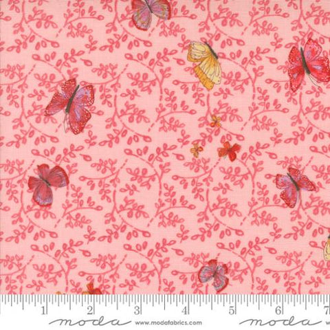 pink, Superbloom Collection Butterfly Vines Cotton Fabric 48784