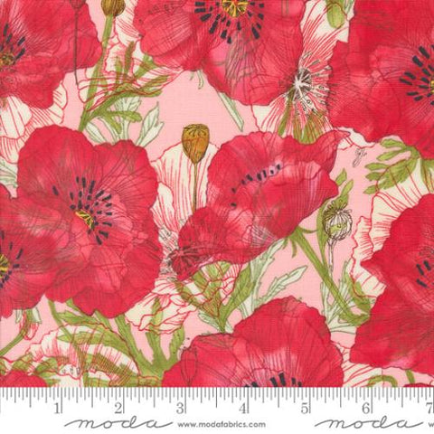 pink, Superbloom Collection Large Poppy Cotton Fabric 48781