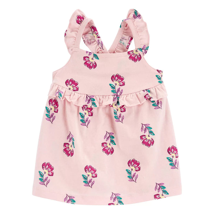 Baby Girls' Pink Floral Dress 1R022210 front view