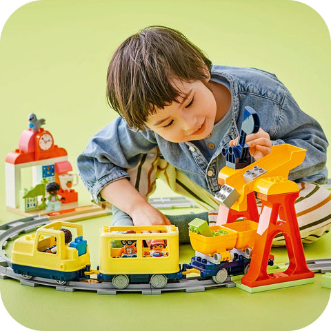 LEGO Duplo Town Big Interactive Community Train Set 10428 child playing
