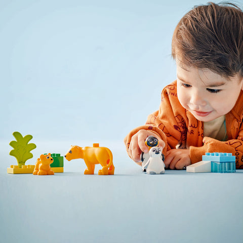 LEGO Duplo Town Wild Animal Families Penguins & Lions Building Toy 10442