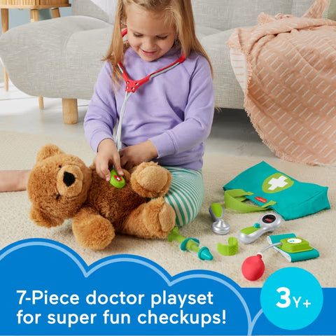 Fisher-Price Medical Kit 7-Piece Doctor Toys Preschool Pretend Play Set