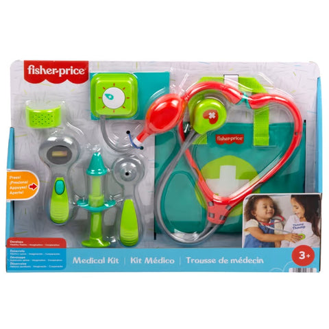 Fisher-Price Medical Kit 7-Piece Doctor Toys Preschool Pretend Play Set
