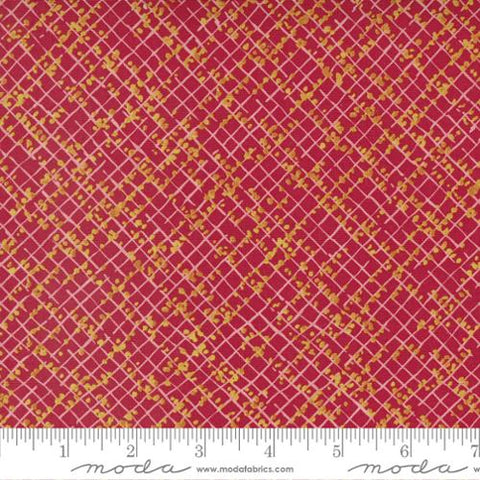 Wild Blossoms Collection Blotted Graph Paper Cotton Fabric 48737 poppy