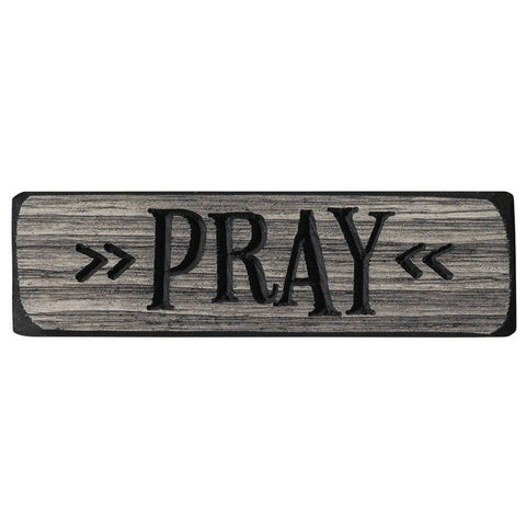 Pray wooden sign