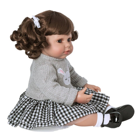 Side view of doll