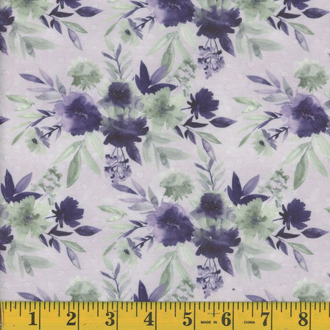 purple, Swiss Dot Camellia Fabric 133404