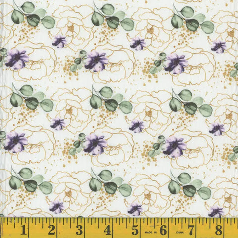 purple, Victoria Wavy Crepe Polyester Fabric 1370