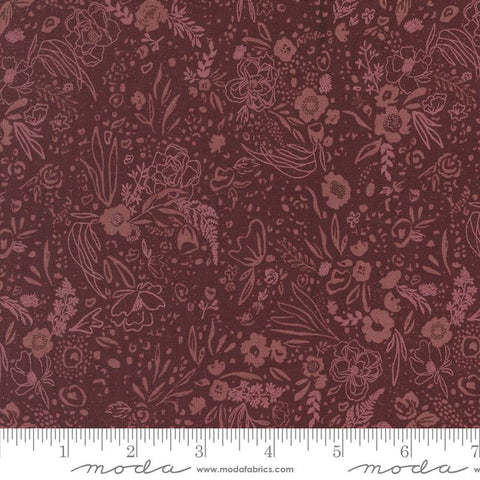 purple, Foraged Found and Hand Me Down Collection Field of Fancy Cotton Fabric 45636