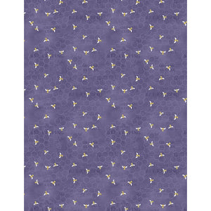 Purple fabric with bees