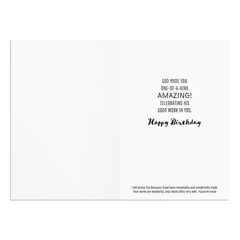 Inside of birthday card
