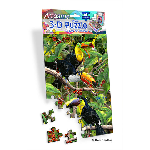 Toucan 3D Artgame 60 Piece Puzzle MINI/TOUCAN