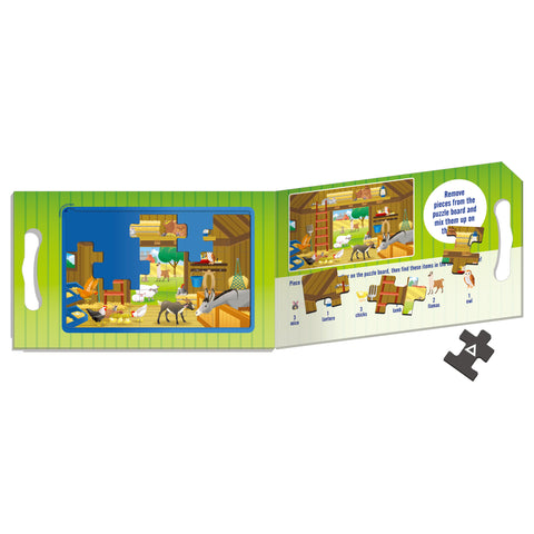 Inside of On-the-Farm puzzle book