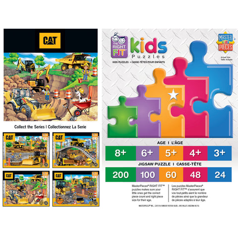 CAT Day at the Quarry Construction Trucks 60 PC Puzzle 11846