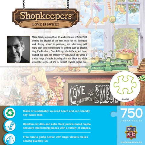Shopkeepers - Love is Sweet 750 Piece Jigsaw Puzzle 32256 back of box