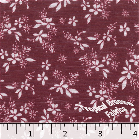 raspberry, Rebecca Knit Floral Print Fabric 573522