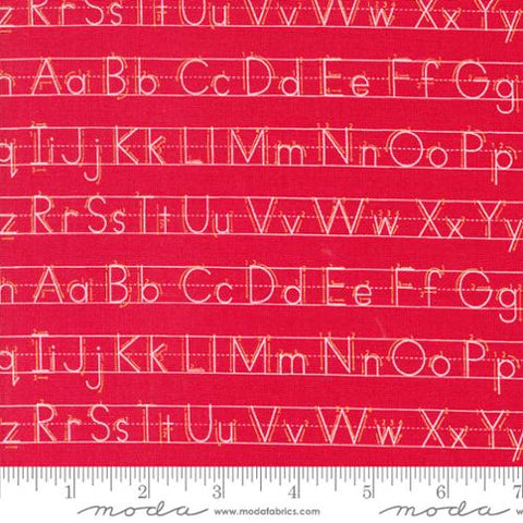 Back to School Collection Writing Letters Cotton Fabric 20895 red